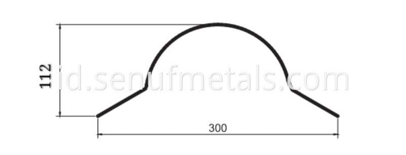 112-300 ridge cap drawing